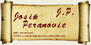 Josip Peranović vizit kartica